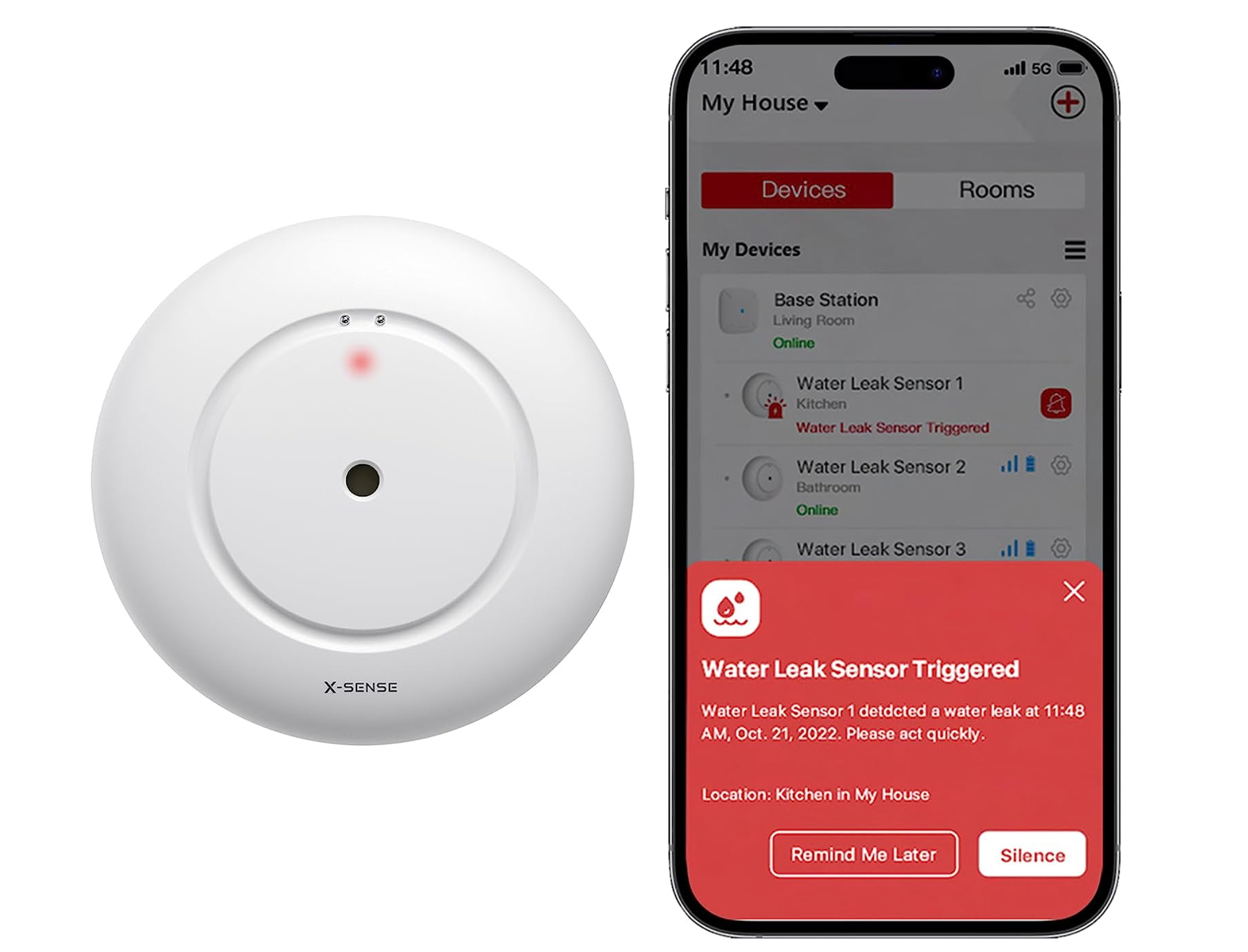 X-Sense SWS51 Smart-Wassermelder - Batteriebetriebener Wassersensor für zuverlässigen Schutz Mesch Shop X-Sense SWS51 Smart-Wassermelder - Batteriebetriebener Wassersensor für zuverlässigen Schutz Mesch Shop
